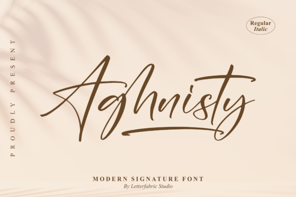 Aghnisty: A Script Font for Modern Editorial Design