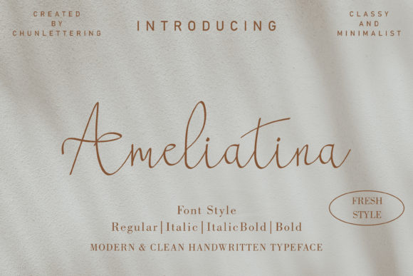 Ameliatina: A Delicate Script Font for Modern Web Design