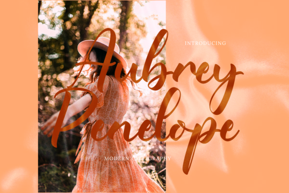 Aubrey Penelope: A Delicate Script Font for Elegant Campaigns