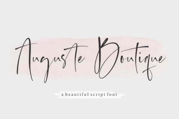 Auguste Boutique: Elevating Digital Brand Identity with a Premium Script Typeface