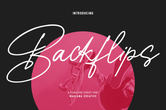Backflips: A Script Font for Editorial Luxury and Design