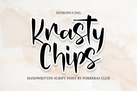 Krasty Chips: A Script Font for Elegant Small Business Branding
