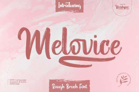 Melovice: A Dry Brush Script Font for Handmade Crafts and Printables
