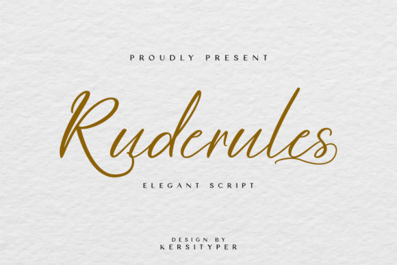Ruderules: A Delicate Script Font for Elegant Web Design
