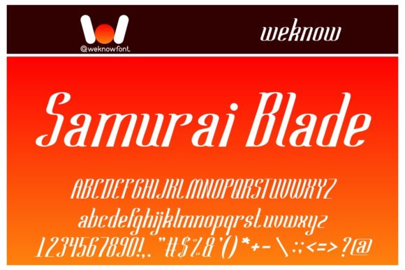 Samurai Blade: The Script Font for Bold Brand Identity